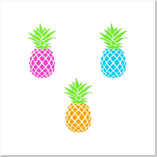 Colorful Pineapples 2.0 Posters and Art